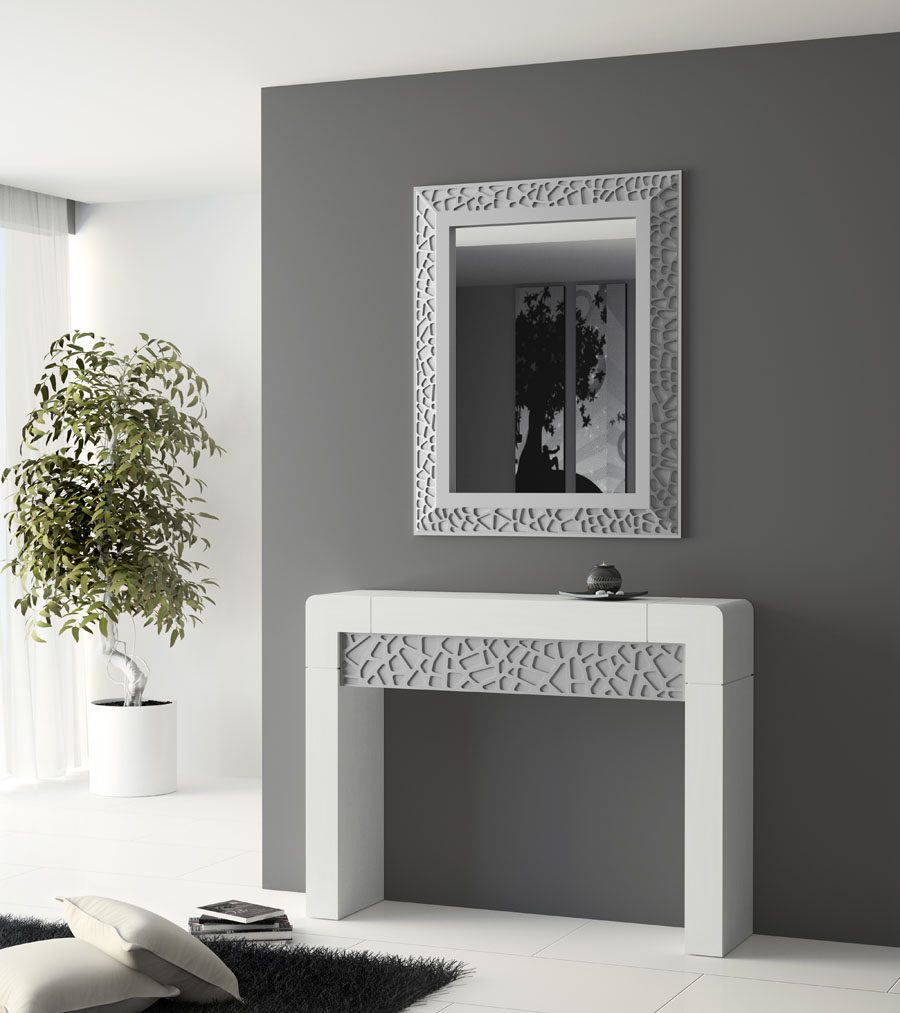 Recibidor moderno blanco y beige Recibidor moderno blanco y beige